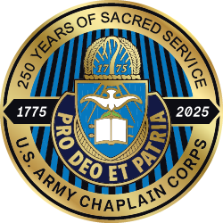 US Army Chaplain Corps 250 year anniversary logo